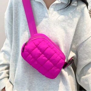 Quilted Pink Crossbody Bag